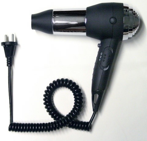 Hotel-Haartrockner mit Stecker oder Direktanschluss, optional Halterung